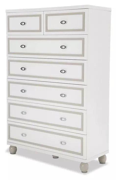 Skyline Cloud White 7 Drawer Chest