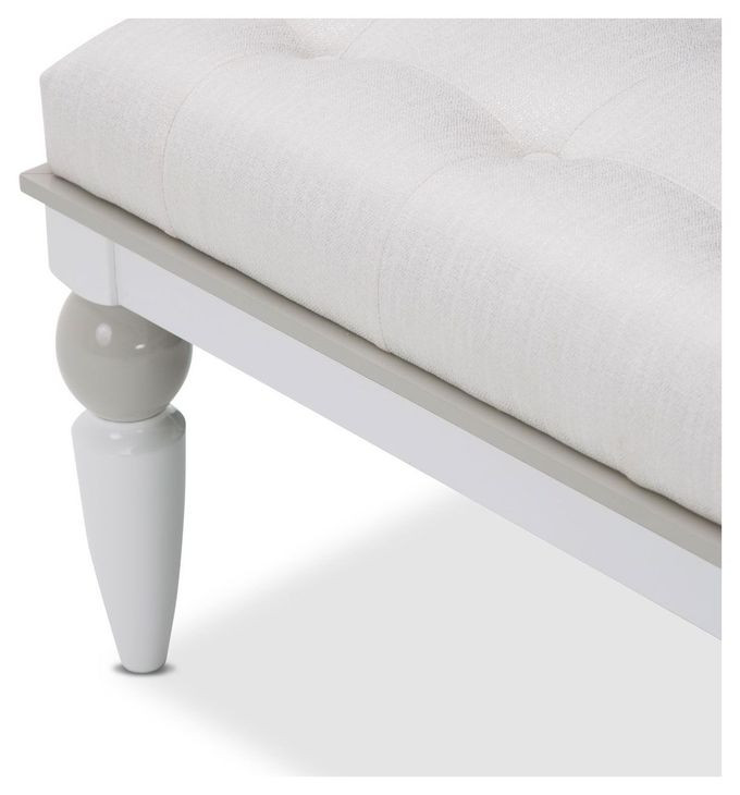 Skyline Cloud White 49" Bedside Bench