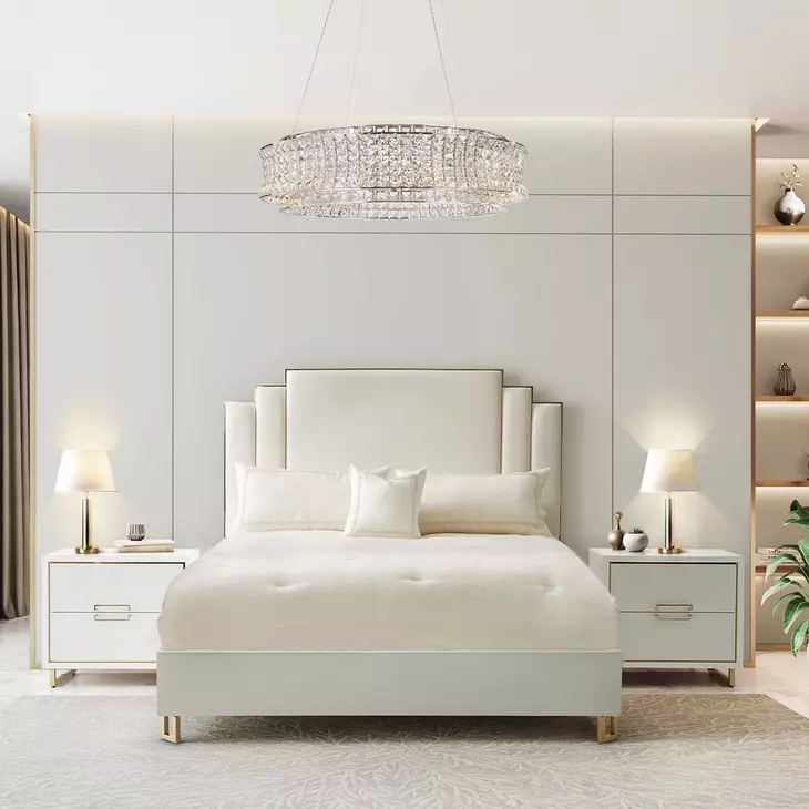 Palm Gate Cloud White Bedroom Set