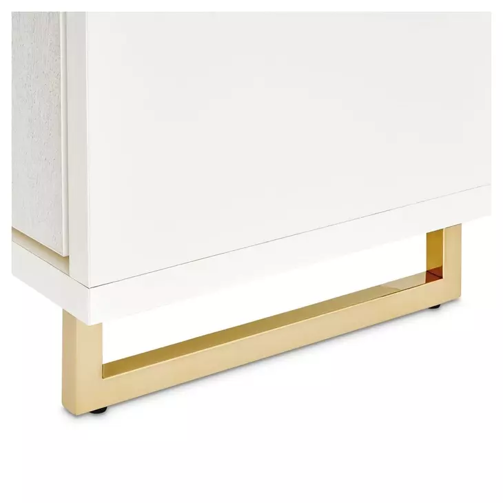 Palm Gate Cloud White Sideboard with Adjustable Shelves and 2 Storage Drawers