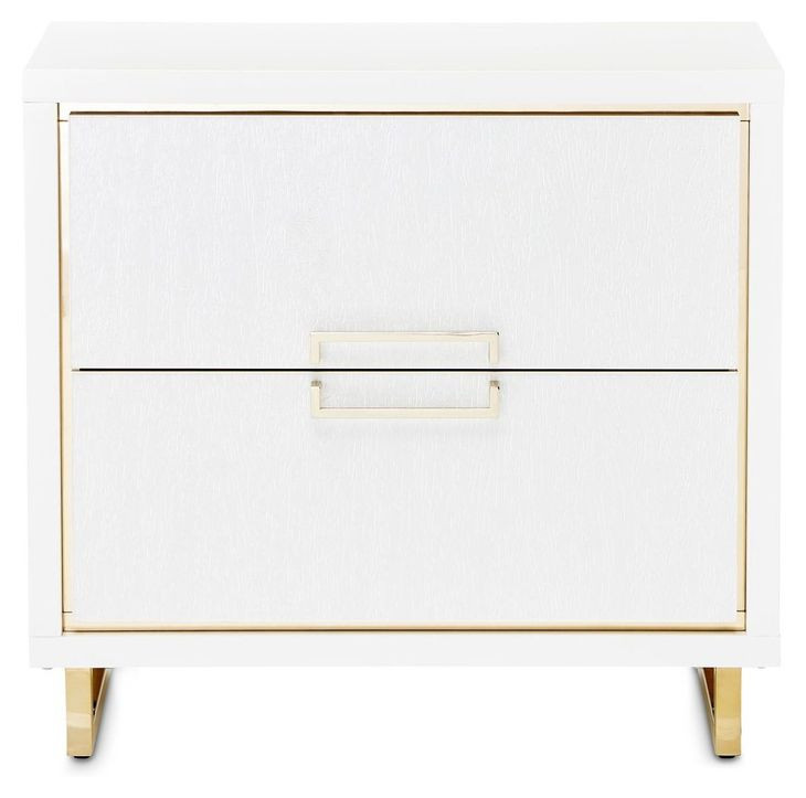 Palmcrest Cloud White 2 Drawer Nightstand
