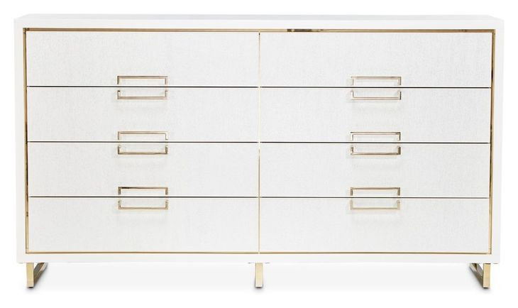 Palmcrest Cloud White 6 Drawer Dresser