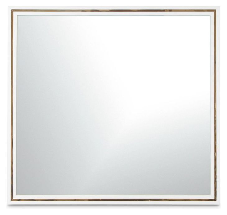 Palmcrest Cloud White Rectangle Wall Mirror