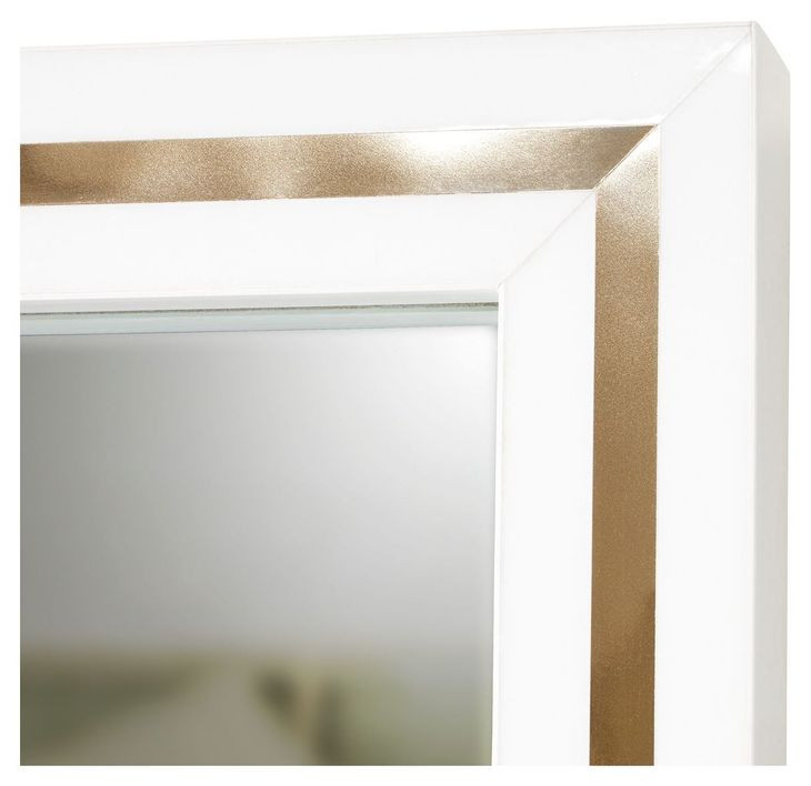 Palmcrest Cloud White Rectangle Wall Mirror