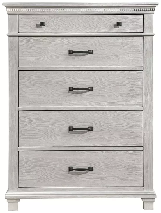 Silver Sands Gray 5 Drawer Chest