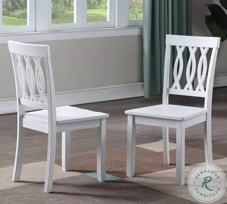 Naples White Side Chair Set Of 2