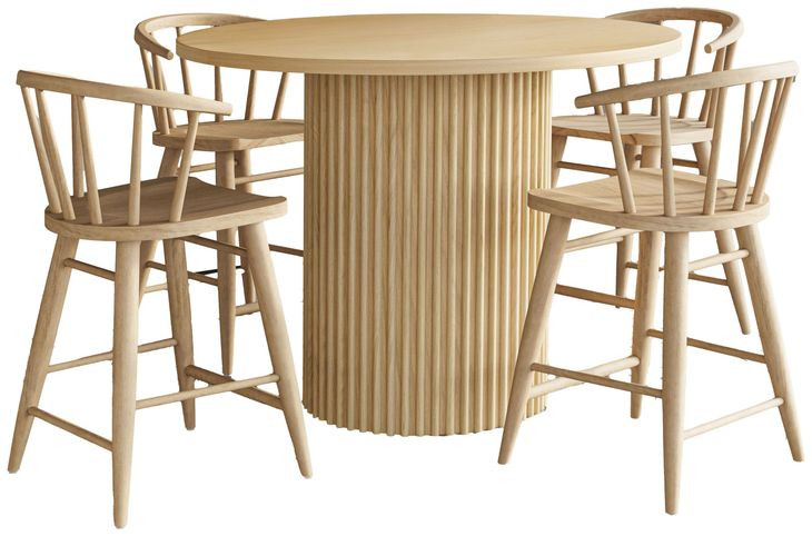 Auden Natural 5 Piece Counter Height Dining Set