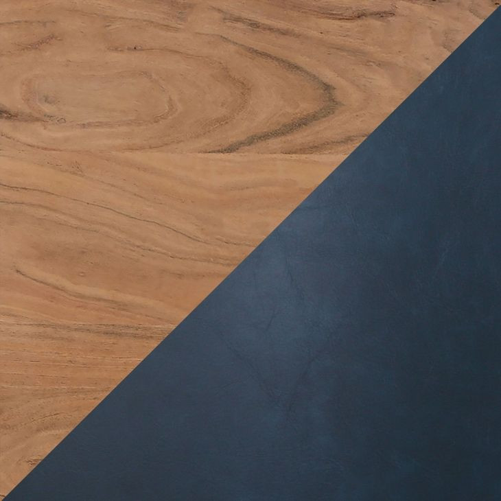 Nature's Edge Natural and Blueberry Upholstered 7 Piece Dining Set