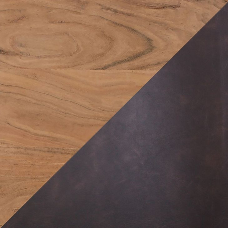 Nature's Edge Natural and Dark Brown Upholstered 5 Piece Dining Set