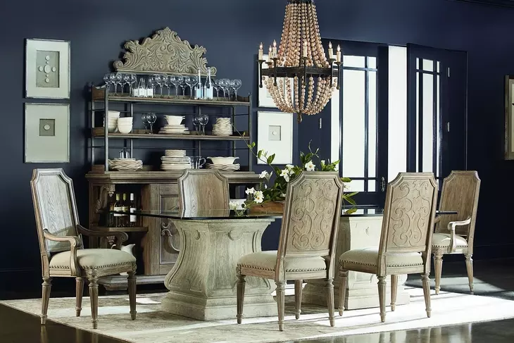 Arch Salvage Mills Brown Upholstered Dining Side Chair Set of 2