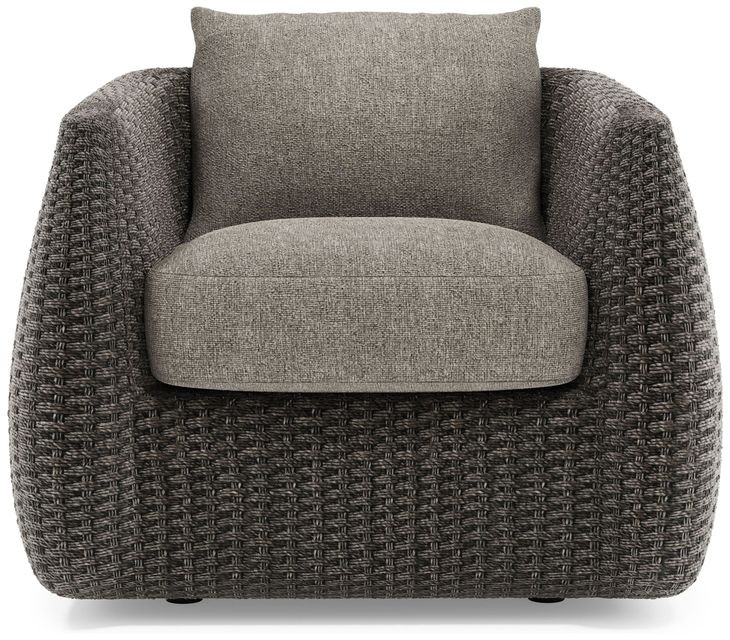 Sarene Gray Upholstered Outdoor Accent Chair