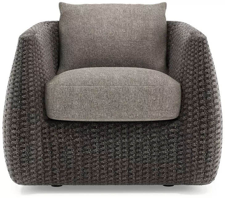 Sarene Gray Upholstered Outdoor Accent Chair