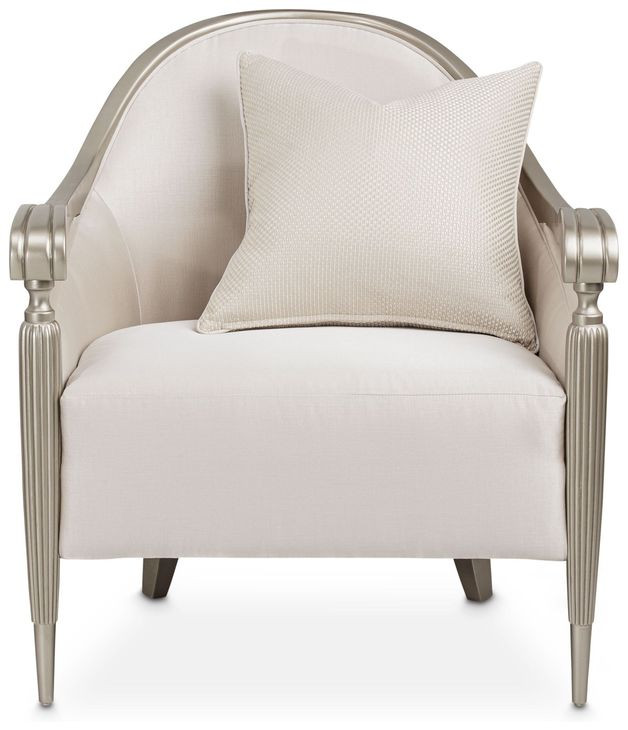 London Place Porcelain Upholstered Accent Chair with Pillow