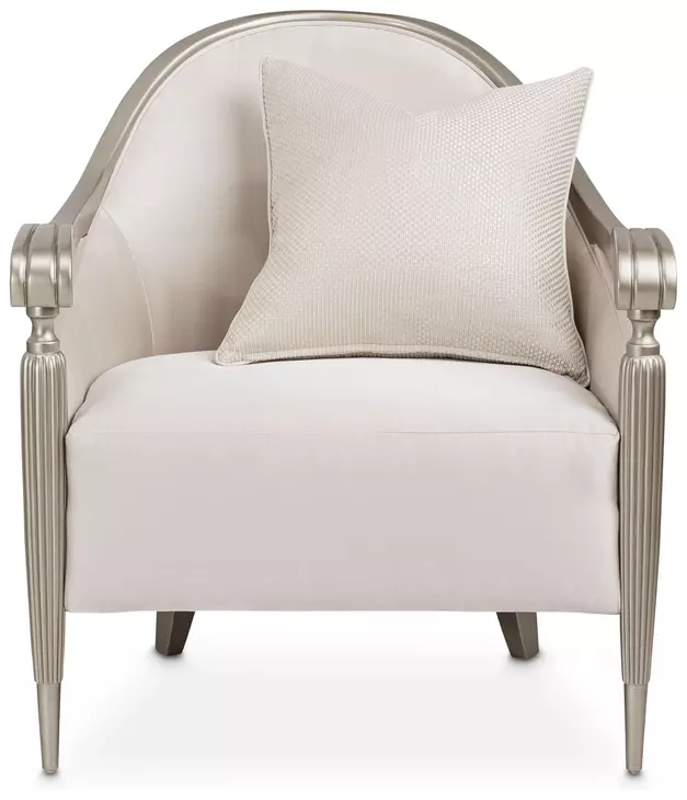 London Place Porcelain Upholstered Accent Chair with Pillow