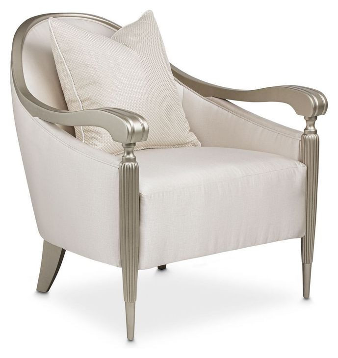 London Place Porcelain Upholstered Accent Chair with Pillow