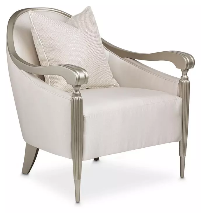 London Place Porcelain Upholstered Accent Chair with Pillow