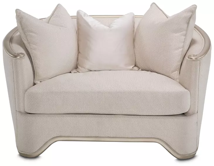 London Place Champagne Chair and A Half with Pillow