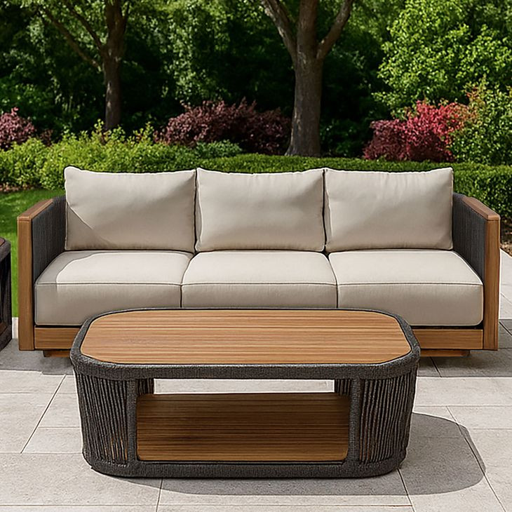 Veranda Beige 86" Outdoor Sofa