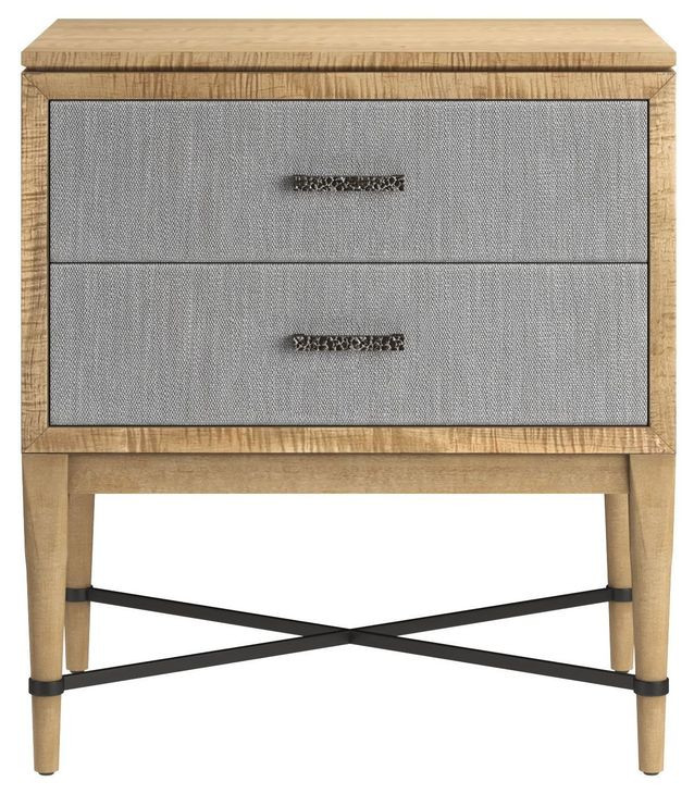 Loft Brown and Gray 2 Drawer Nightstand