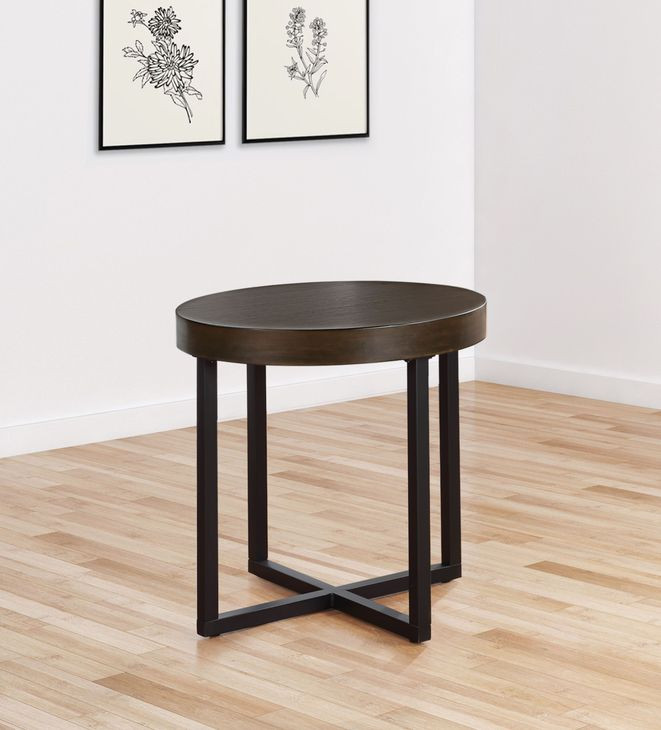 Yukon Brown Round End Table