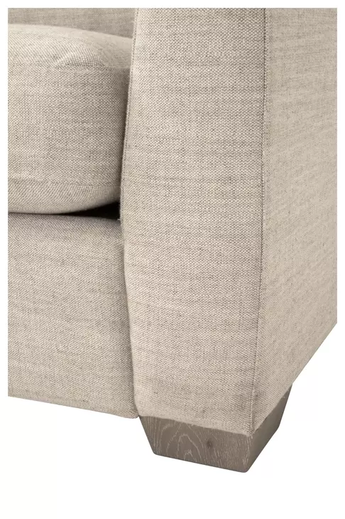 Bronze Bay Flax Linen Performance Fabric 95" Neiman Sofa