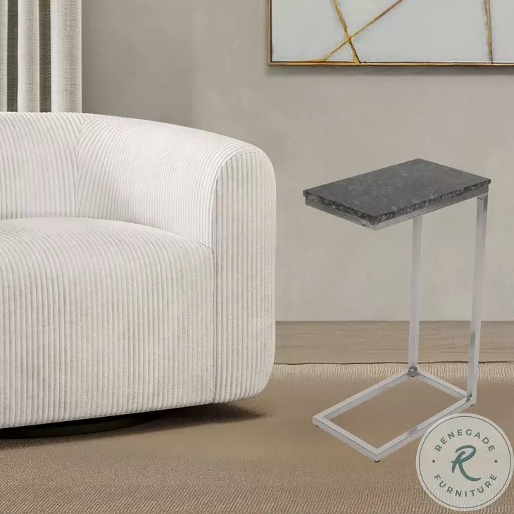 Aurora Black And Marble Accent Table Set Of 2