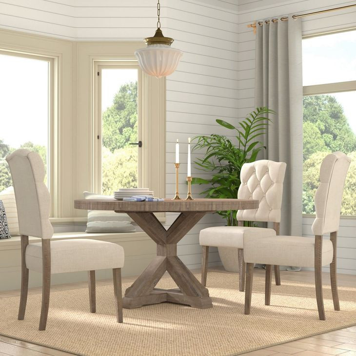 Newberry Weathered Natural Round Dining Room Set