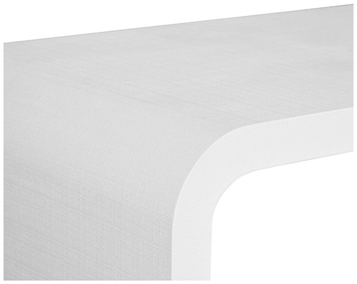 Newbury White Linen 48" Rectangular Coffee Table