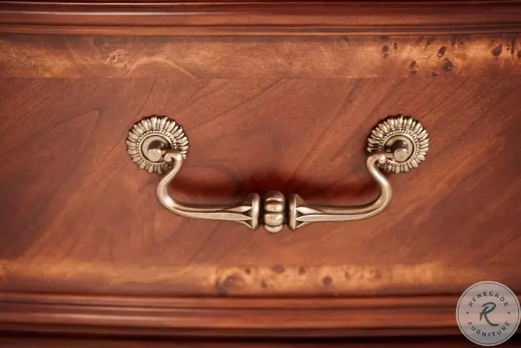 Cortina Honey Walnut Leather Bedside Bench