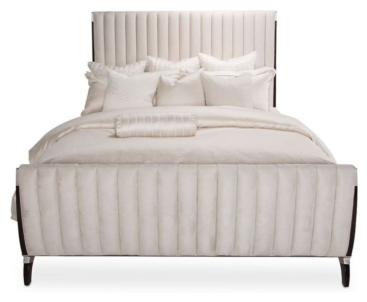 Paris Chic Espresso California King Upholstered Sleigh Bed