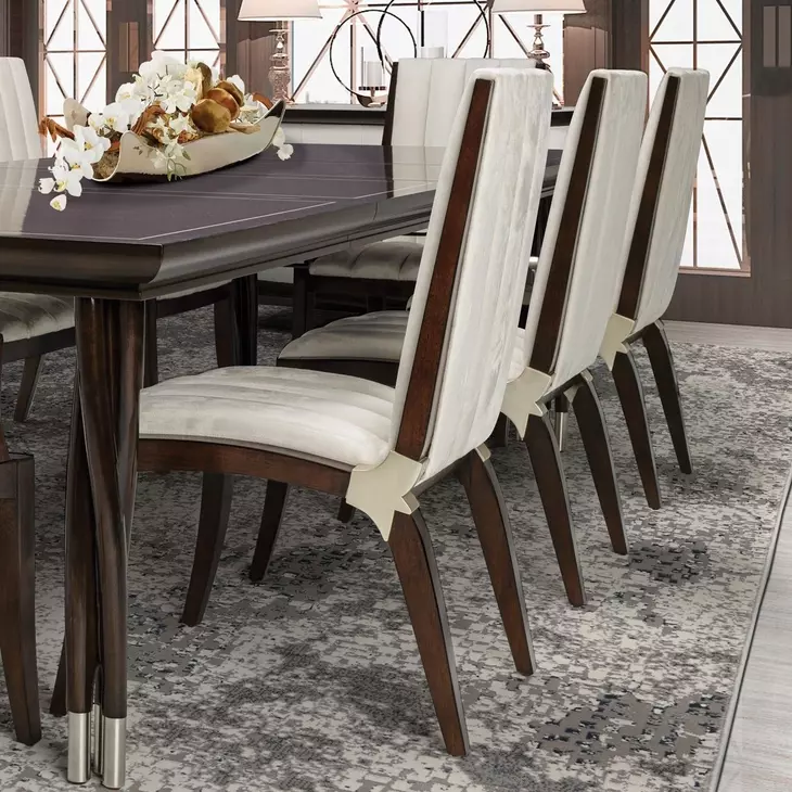 Paris Chic Espresso and Doeskin Dining Side Chair