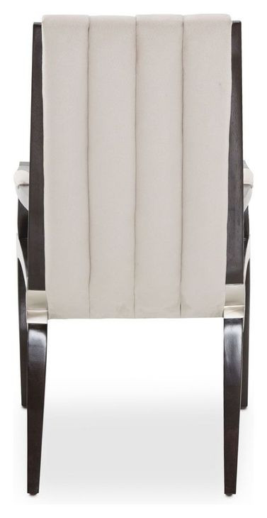 Chambord Espresso and Doeskin Dining Arm Chair