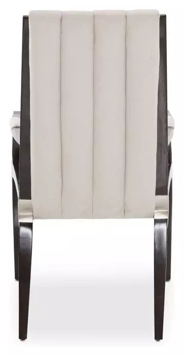 Paris Chic Espresso and Doeskin Dining Arm Chair