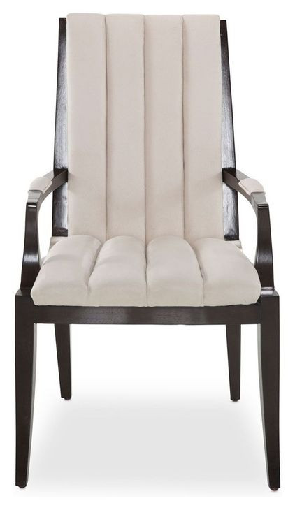 Chambord Espresso and Doeskin Dining Arm Chair