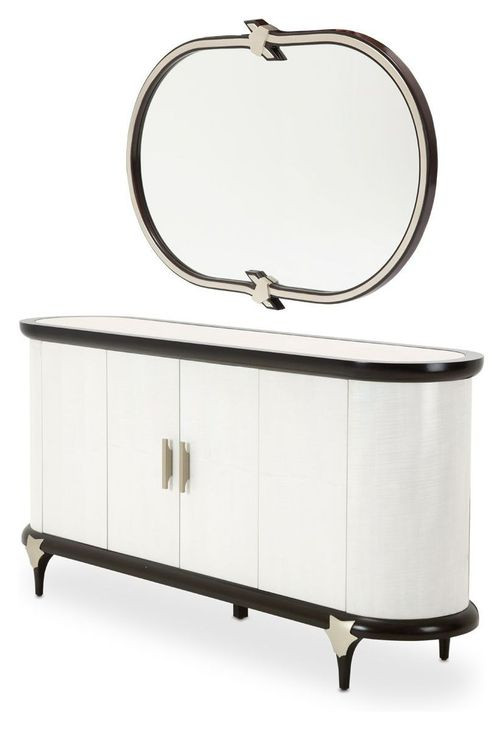Paris Chic Espresso Sideboard with Mirror