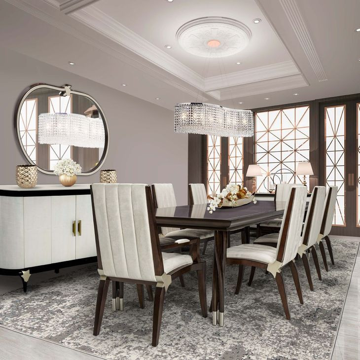 Paris Chic Espresso Sideboard with Mirror