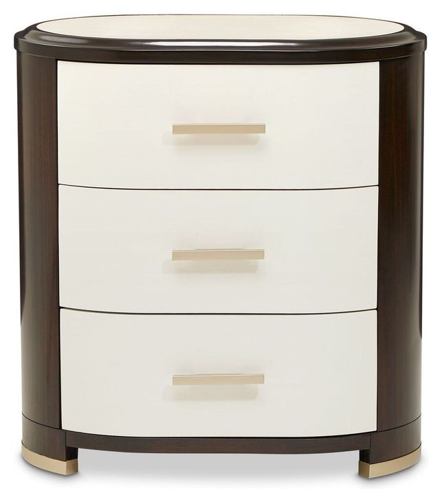 Paris Chic Espresso 3 Drawer Nightstand