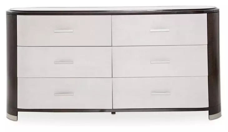 Paris Chic Espresso 6 Drawer Dresser
