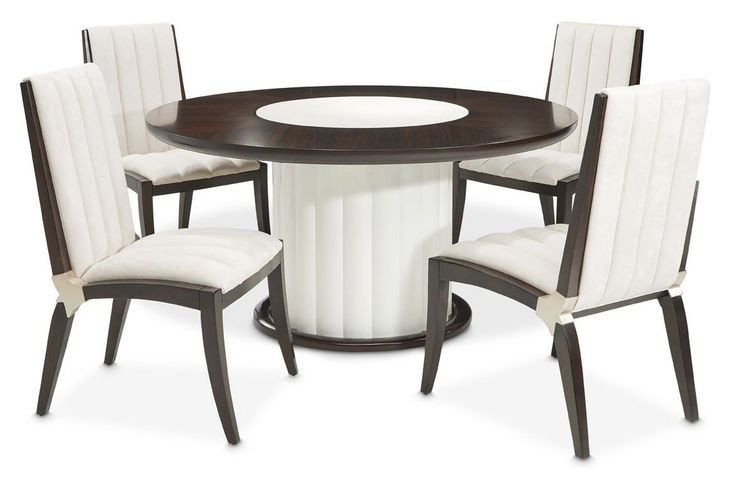 Paris Chic Espresso 60" Round Dining Table