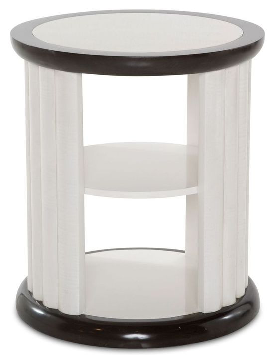 Paris Chic Espresso Round End Table