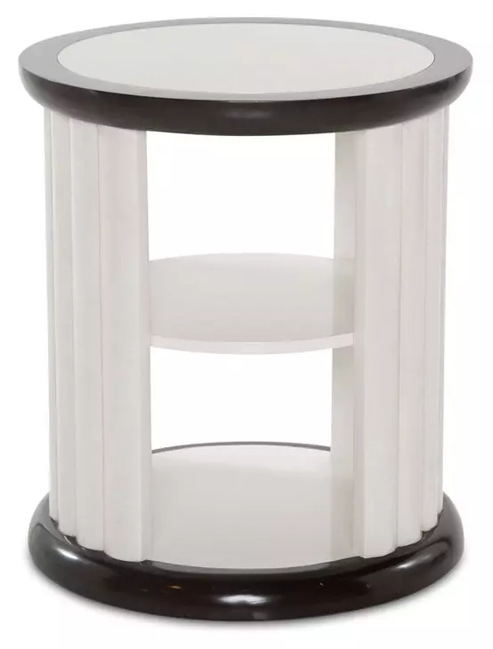 Paris Chic Espresso Round End Table