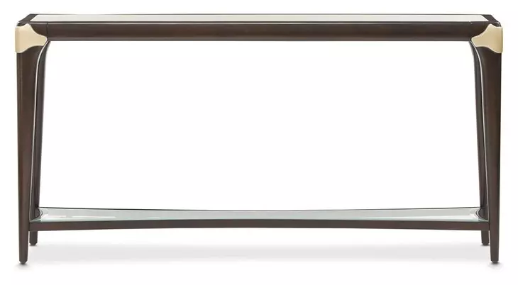 Paris Chic Espresso Rectangular Console Table