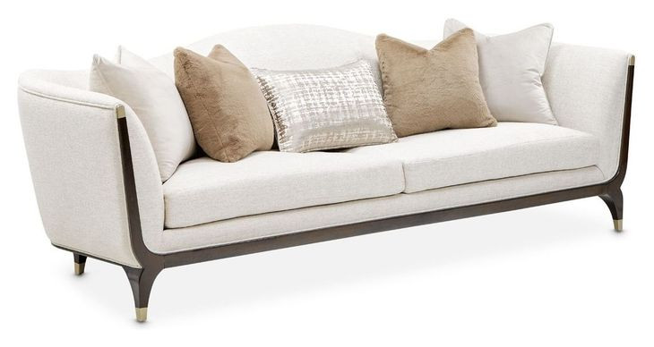 Paris Chic Cremini and Espresso 100" Sofa