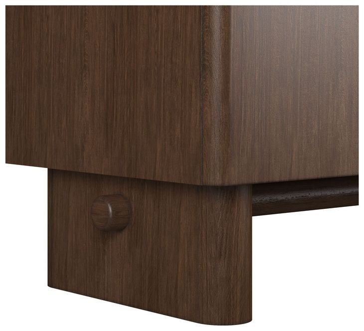 Verge Handcrafted Walnut 1 Drawer Accent Door Chest