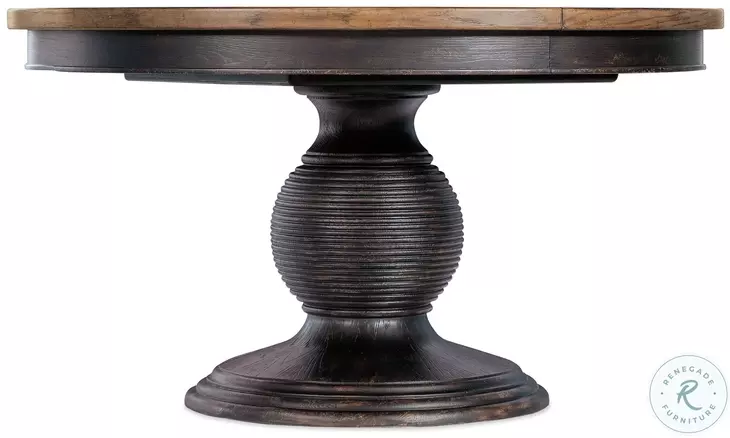 Americana Honey And Molasses Round Extendable Dining Table