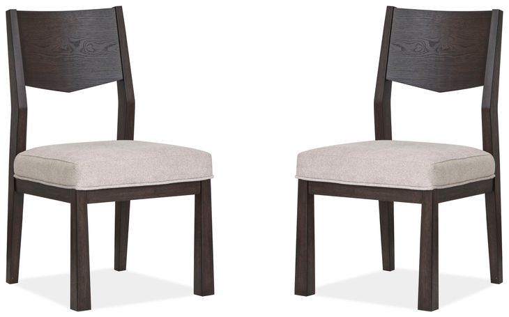 Tauren Gray Upholstered Solid Back Side Chair Set of 2