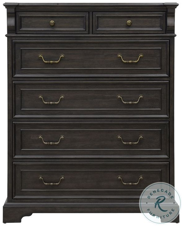 Hickory Creek Brown Velvet 6 Drawer Chest