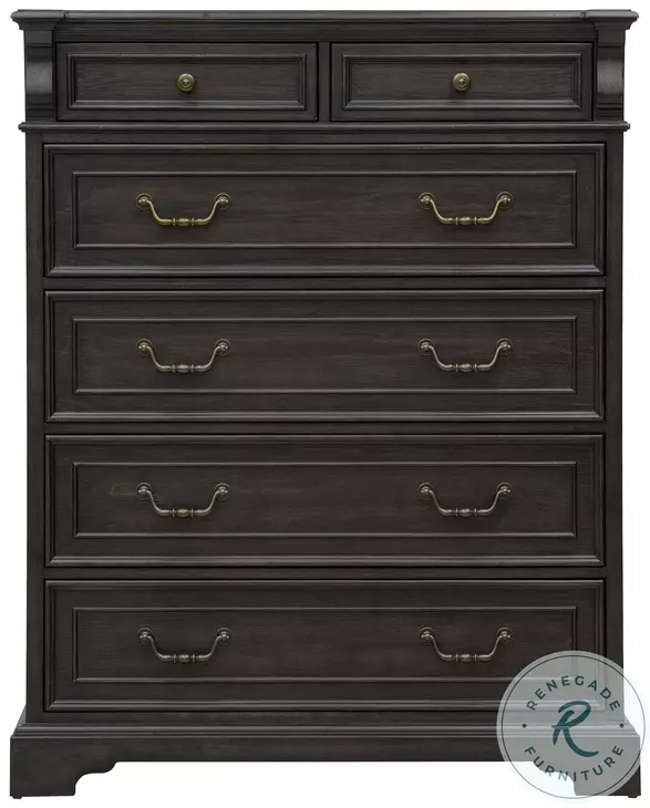 Hickory Creek Brown Velvet 6 Drawer Chest