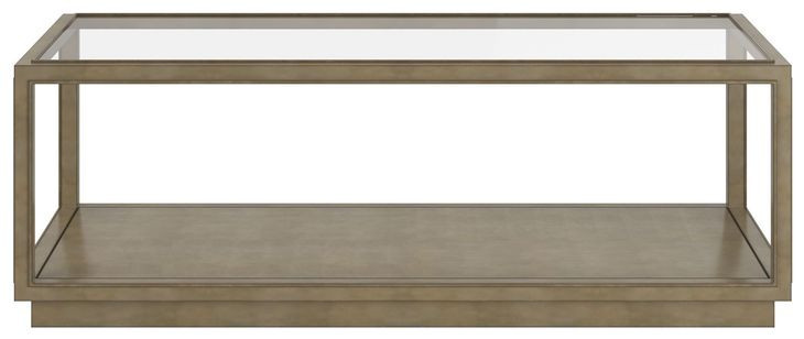 Glaze Quartz Rectangular Glass Top Cocktail Table