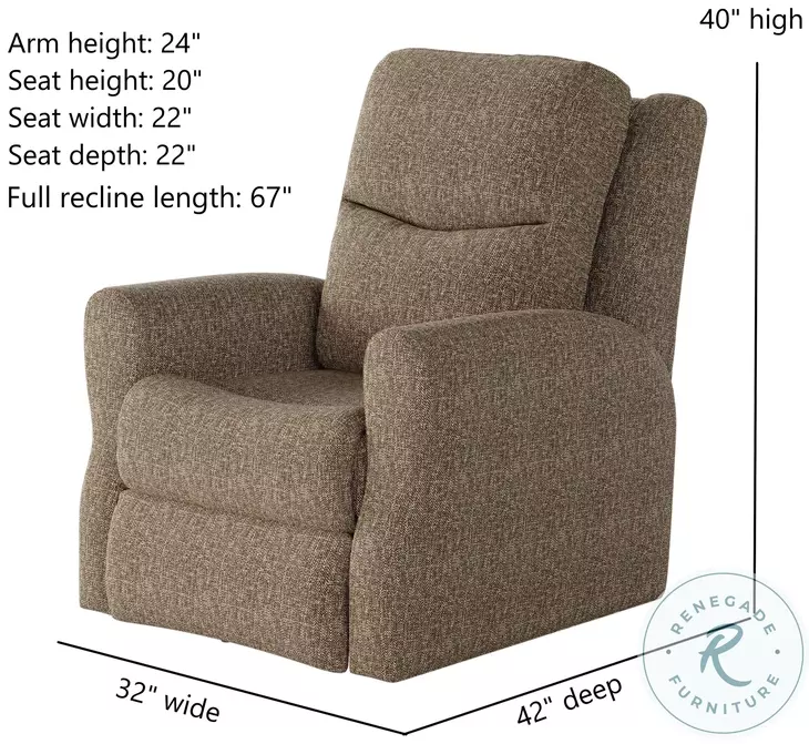 Fame Berber Sisal Power Headrest Rocker Recliner